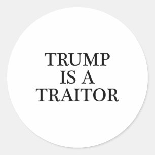 Trump Is Een Verrader - Anti Potus Kleding  Ronde Sticker