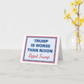 Trump is erger dan Nixon Trump afwijzen Kaart (Gele Bloem)