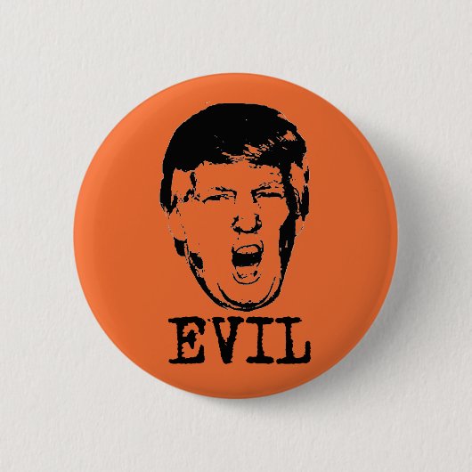 Trump is Evil Ronde Button 5,7 Cm (Voorkant)