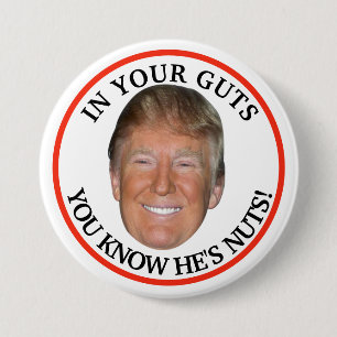 Trump is gek! ronde button 7,6 cm