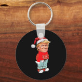 Trump is gewoon een chill guy grappig kerstontwerp sleutelhanger (Voorkant)