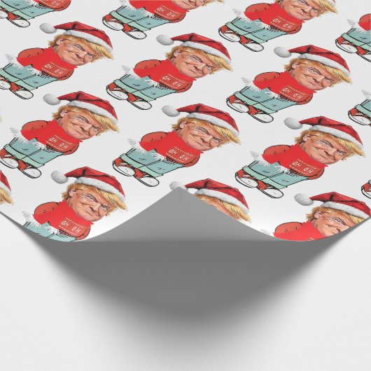 Trump is gewoon een chill guy kerst grappige kerst cadeaupapier (Hoek)