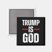 Trump is God Grappig Trump is God Magneet (Voorkant / Achterkant)