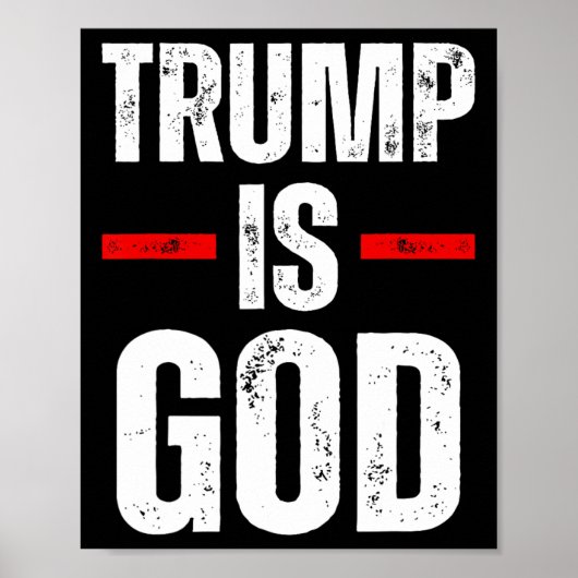Trump is God Grappig Trump is God Poster (Voorkant)