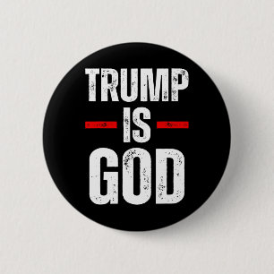 Trump is God Grappig Trump is God Ronde Button 5,7 Cm