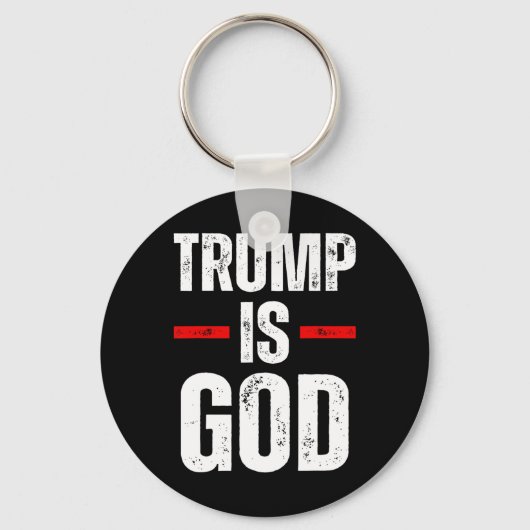 Trump is God Grappig Trump is God Sleutelhanger (Voorkant)