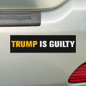 Trump is Guilty Prison Arrestation Anti-Trump Bumpersticker (Op auto)