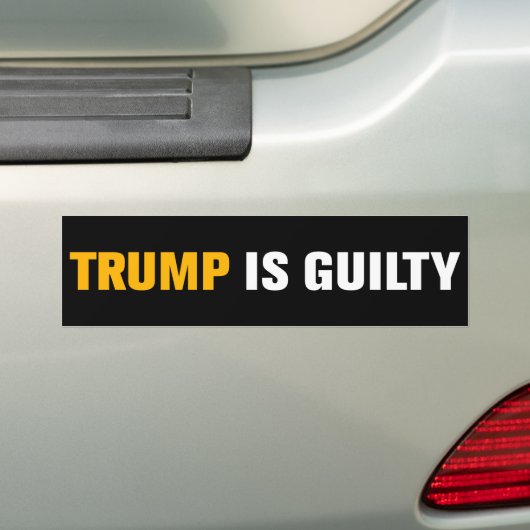 Trump is Guilty Prison Arrestation Anti-Trump Bumpersticker (Op auto)