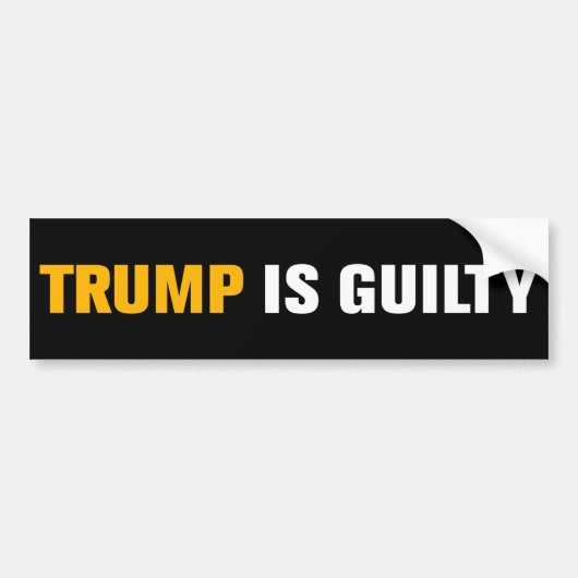 Trump is Guilty Prison Arrestation Anti-Trump Bumpersticker (Voorkant)