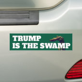 Trump is het moeras bumpersticker (Op auto)