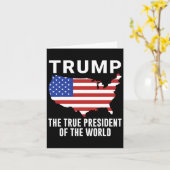 Trump is het ware President van de wereld Kaart (Gele Bloem)