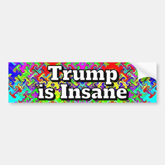 Trump is Insane Bumpersticker (Voorkant)
