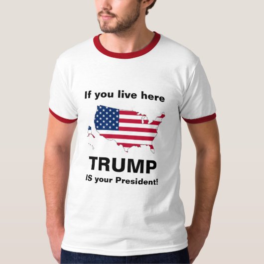 Trump is jouw president! t-shirt (Voorkant)