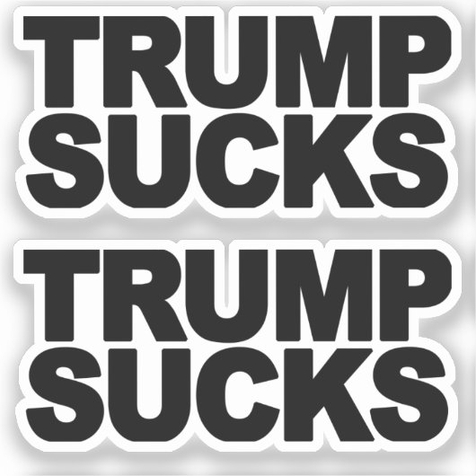 "Trump is klote" Sticker (Voorkant)