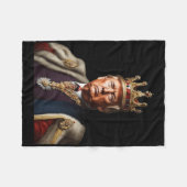 Trump is koning lang leve de Amerikaanse vlag Fleece Deken (Voorkant (Horizontaal))