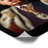 Trump is koning lang leve de Amerikaanse vlag Poster (Hoek)