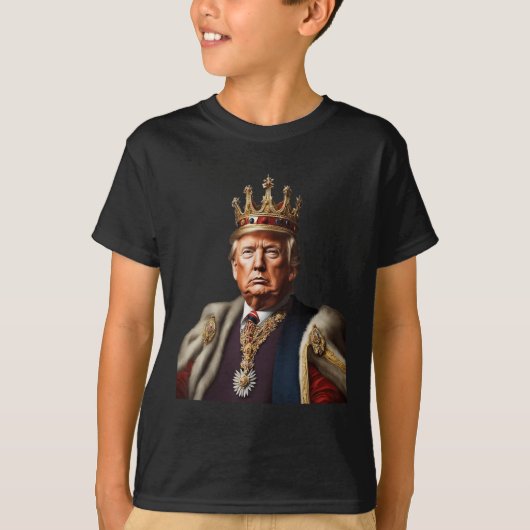 Trump is koning lang leve de Amerikaanse vlag T-shirt (Voorkant)