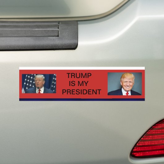 TRUMP IS MIJN BUMPERSTICKER PRESIDENT (Op auto)