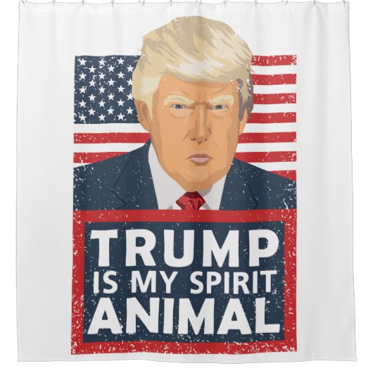 Trump is mijn dierlijk grappigte douchegordijn (Voorkant)