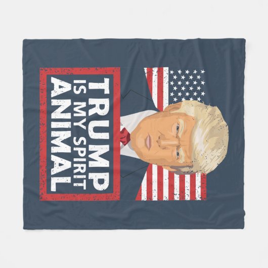 Trump is mijn dierlijk grappigte fleece deken (Voorkant (Horizontaal))