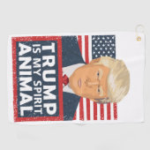 Trump is mijn dierlijk grappigte golfhanddoek (Horizontaal)