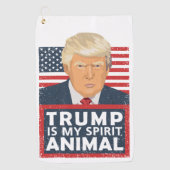 Trump is mijn dierlijk grappigte golfhanddoek (Voorkant)