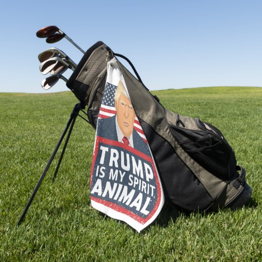 Trump is mijn dierlijk grappigte golfhanddoek (Groen)