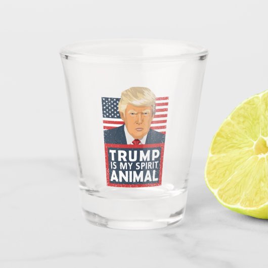 Trump is mijn dierlijk grappigte shot glas (Voorkant)
