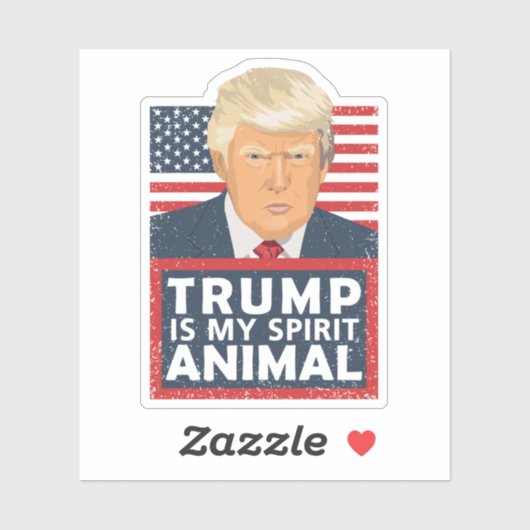 Trump is mijn geest dier grappige contour cut sticker (Vel)
