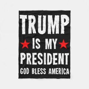 Trump Is Mijn President God Zegen Amerika Fleece Deken