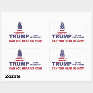 Trump is mijn president hoor je ons nu! rechthoekige sticker