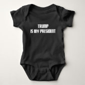 Trump is mijn President Red Baby Snap T-shirt (Voorkant)