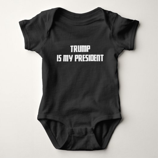 Trump is mijn President Red Baby Snap T-shirt (Voorkant)