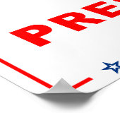 TRUMP is mijn PRESIDENT (RWB) Rally Sign Poster (Hoek)