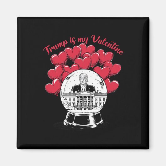 Trump is mijn Valentijn Funny Trump Coquette Bow H Magneet (Voorkant)
