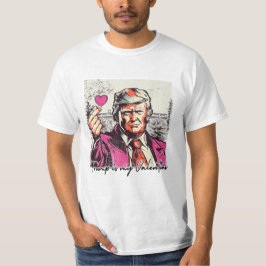 Trump is mijn Valentijn Funny Trump Valentijn Retr T-shirt