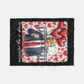 Trump is mijn Valentijn Funny Trump Valentijnsdag Fleece Deken (Voorkant (Horizontaal))