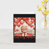 Trump is mijn Valentijn Funny Trump Valentijnsdag  Kaart (Gele Bloem)