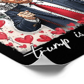 Trump is mijn Valentijn Funny Trump Valentijnsdag  Poster (Hoek)