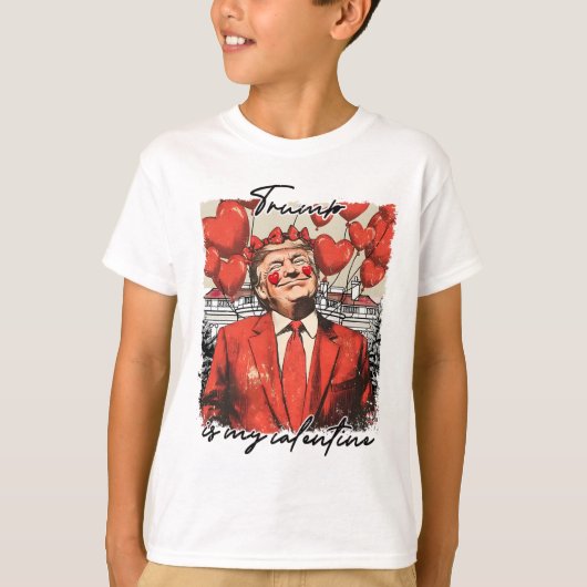 Trump is mijn Valentijn Funny Trump Valentijnsdag T-shirt (Voorkant)