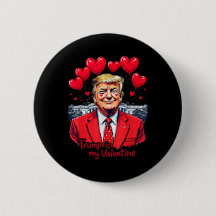 Trump is mijn Valentijn Funny Valentijnsdag Heart Ronde Button 5,7 Cm