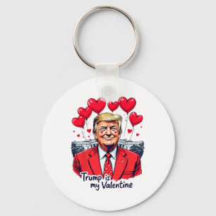 Trump is mijn Valentijn Funny Valentijnsdag Heart Sleutelhanger