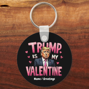Trump Is Mijn Valentijn Grappige Retro Valentijnsd Sleutelhanger