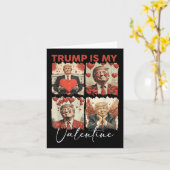 Trump Is Mijn Valentijn Grappige Trump Valentijn R Kaart (Gele Bloem)