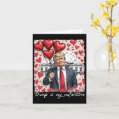 Trump Is Mijn Valentijn Grappige Trump Valentijnsd Kaart (Gele Bloem)