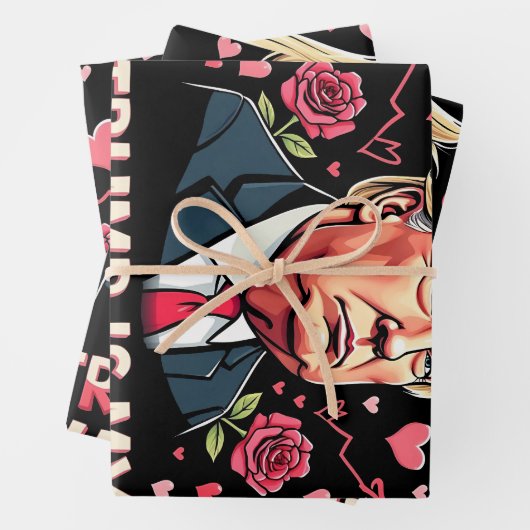 Trump is mijn Valentijn Maga inauguratiedag 2025 Inpakpapier Vel (In situ)