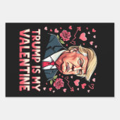 Trump is mijn Valentijn Maga inauguratiedag 2025 Inpakpapier Vel (Voorkant)