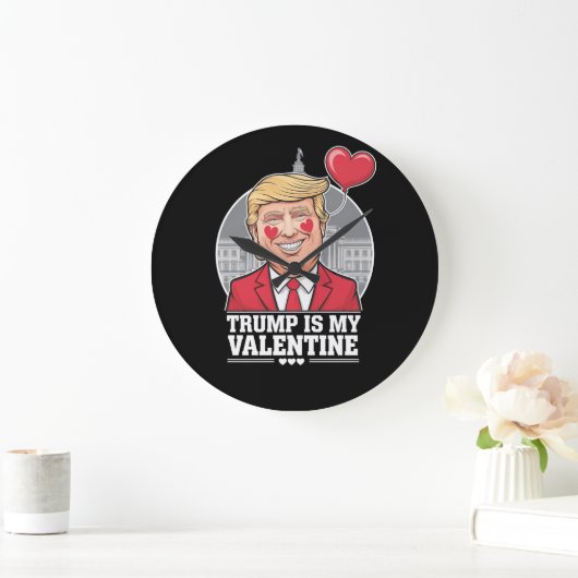 Trump is mijn Valentijn retro Valentijnsdag Grote Klok (Huis)