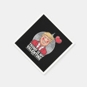 Trump is mijn Valentijn retro Valentijnsdag Servet (Hoek)