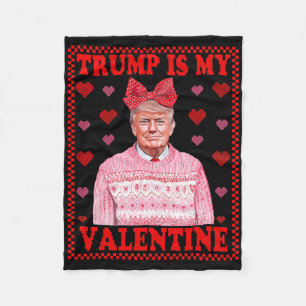 Trump Is Mijn Valentijn Trump Meisje Coquette Vale Fleece Deken